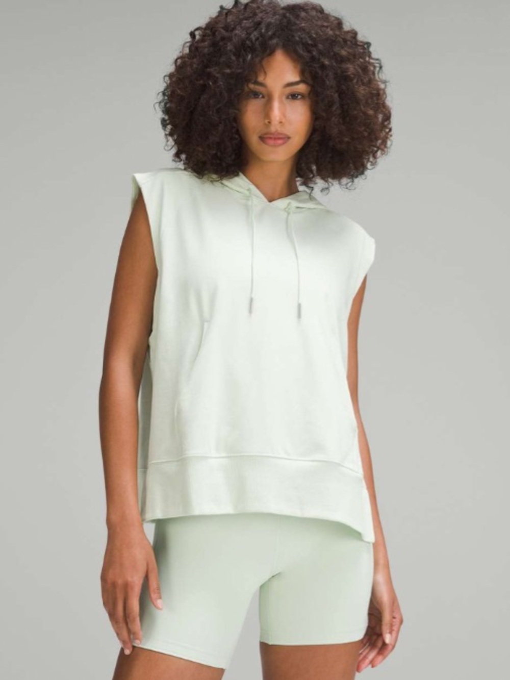 Lululemon French Terry Sleeveless Hoodie Kohlrabi Green Size 4